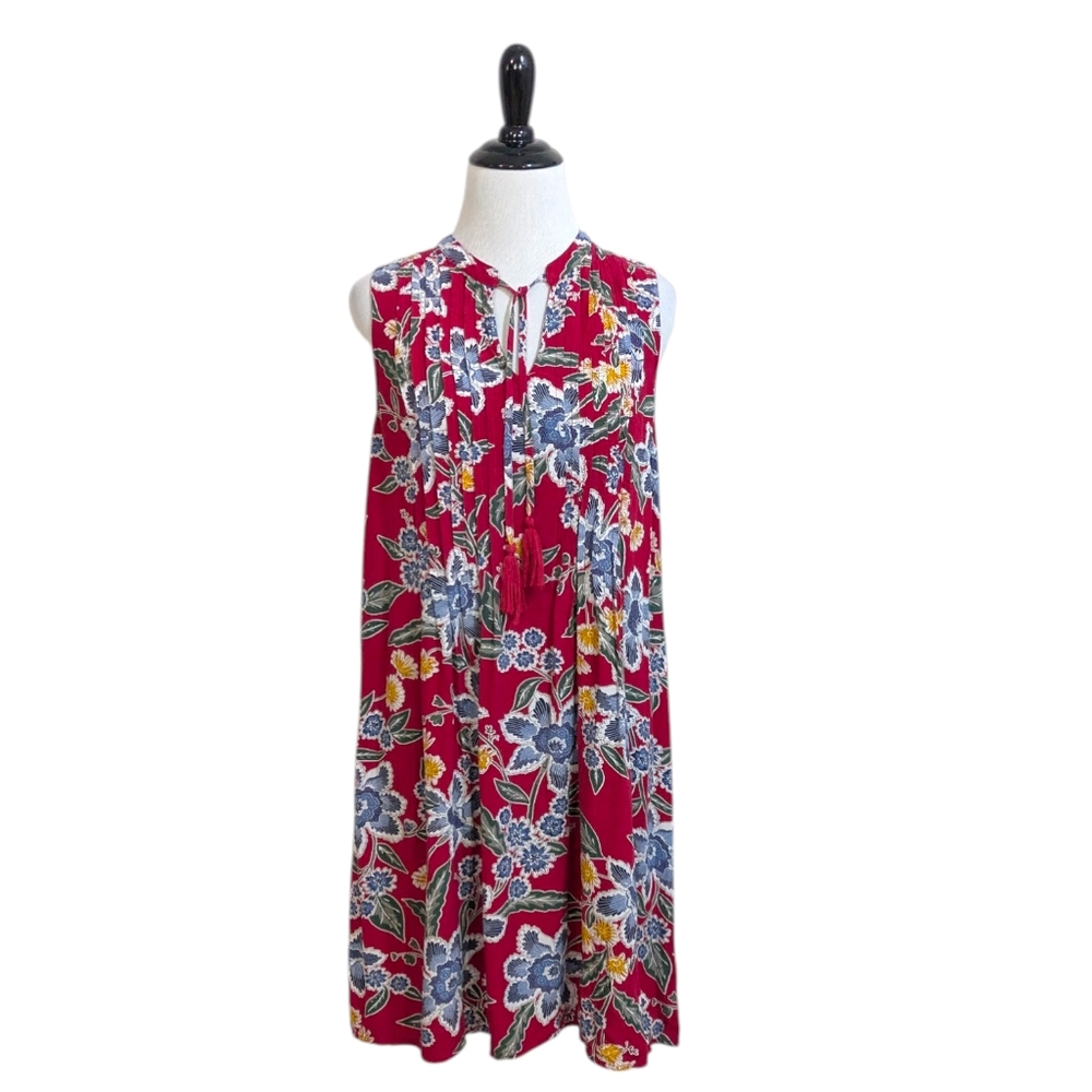 Old Navy Boho Floral Shift Dress - Size Small Womens S - Red Blue Yellow Green - Picture 1 of 6